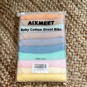 Baby Cotton Drool Bibs - 10 piece Multicolor Set